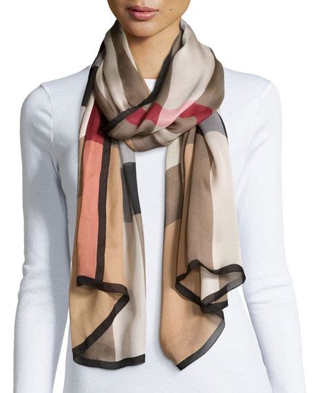 burberry mega check ultra-washed silk scarf camel|Burberry Mega Check Ultra.